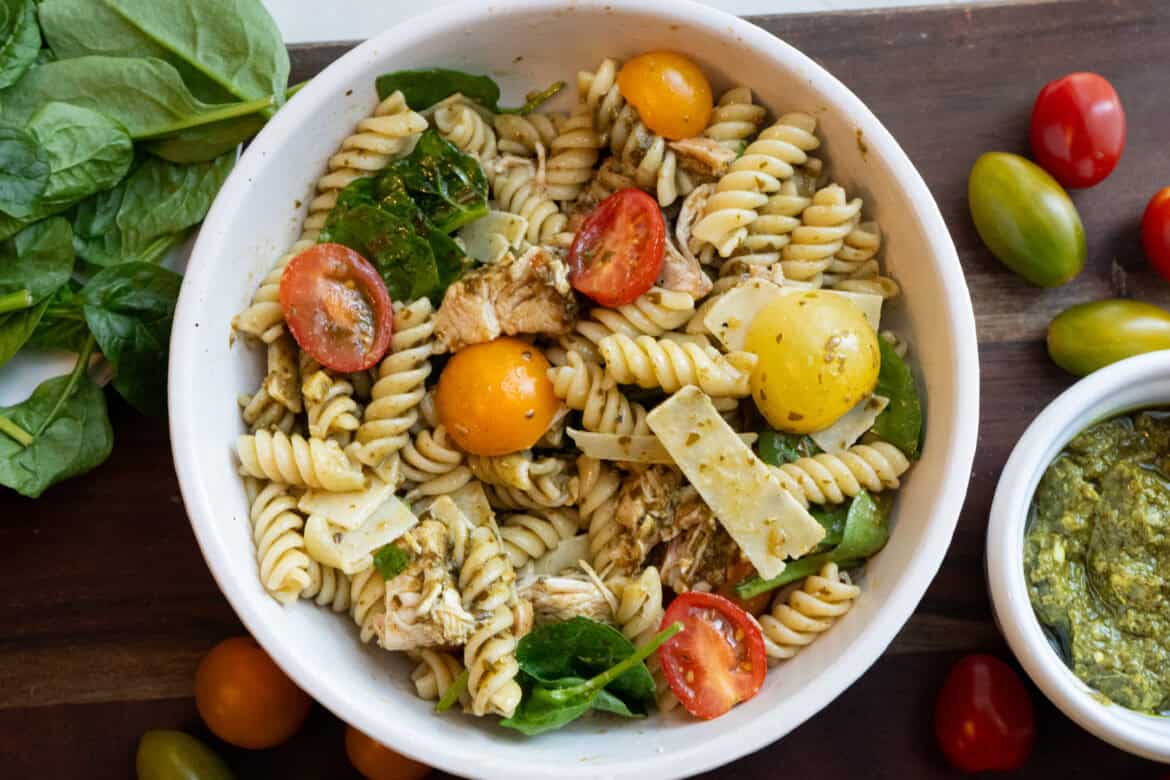 Pesto Chicken Pasta Salad Pesto Chicken Pasta Salad.