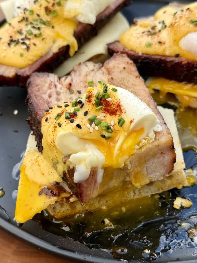 Pork Belly Eggs Benedict.