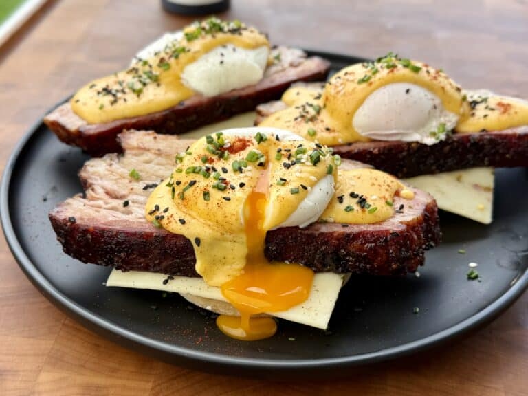 Pork Belly Eggs Benedict.
