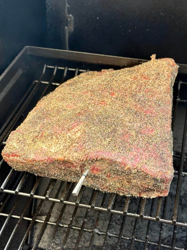 Beef Ribs on Smoker with probe.