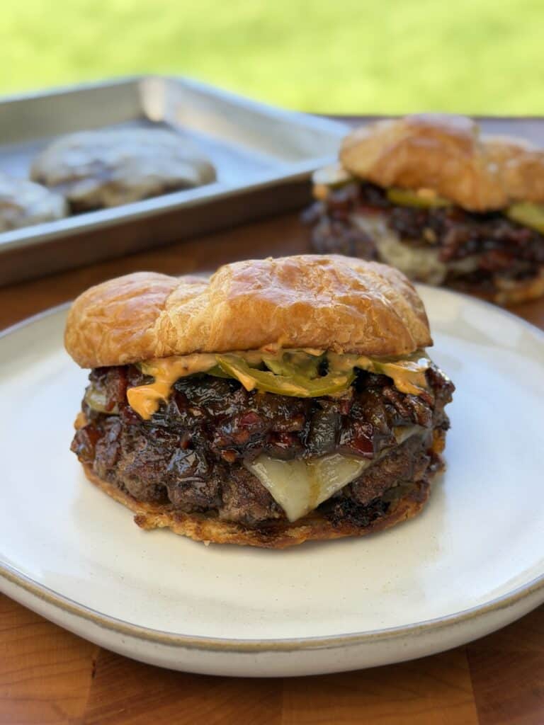 Bacon Jam Croissant Burger.