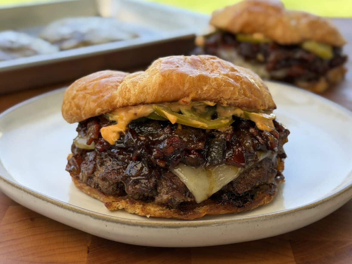 Bacon Jam Croissant Burger Bacon Jam Croissant Burger.