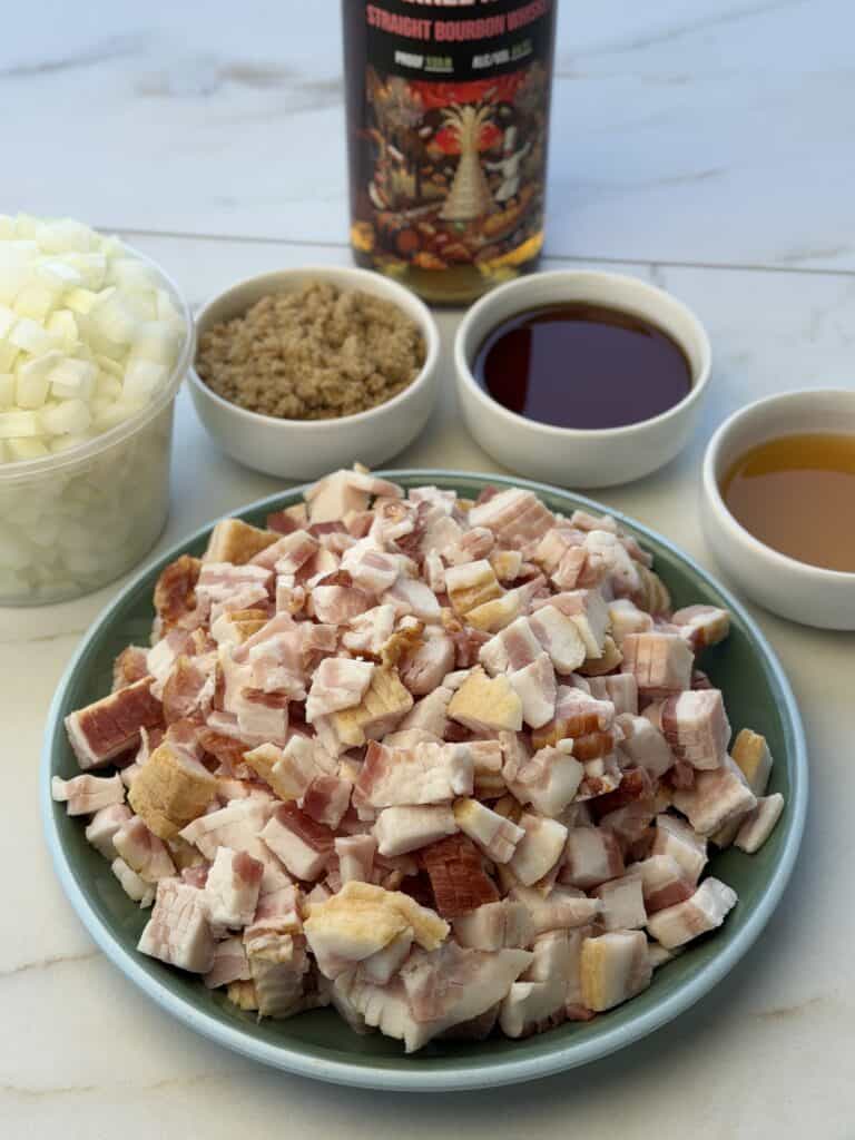 Ingredients on table.