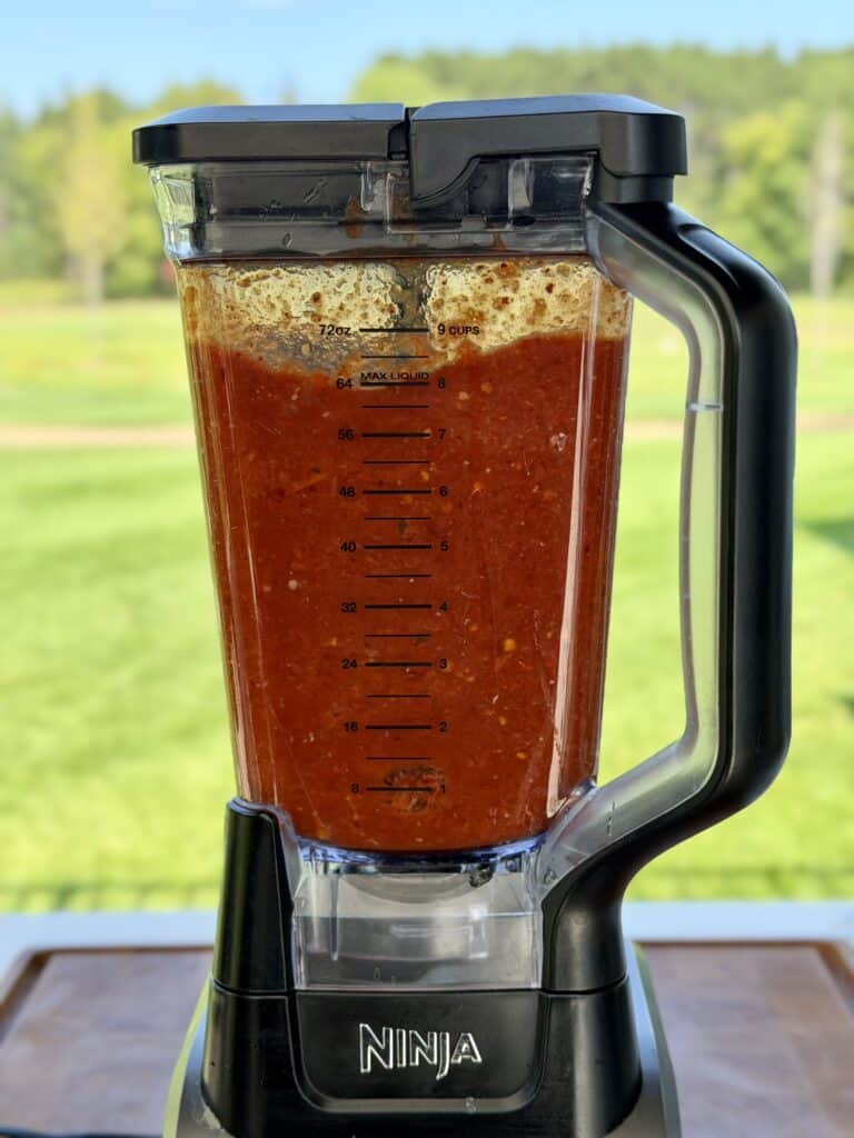 Birria Quesadilla
sauce in blender.