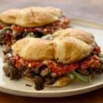 Cheesesteak Croissant Sandwich.