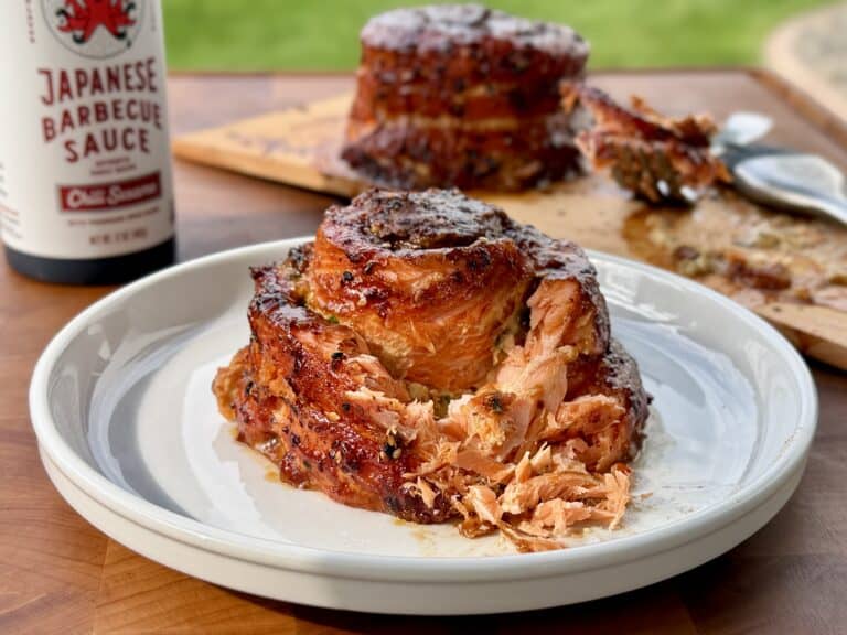 Chili Sesame Salmon Pinwheels.