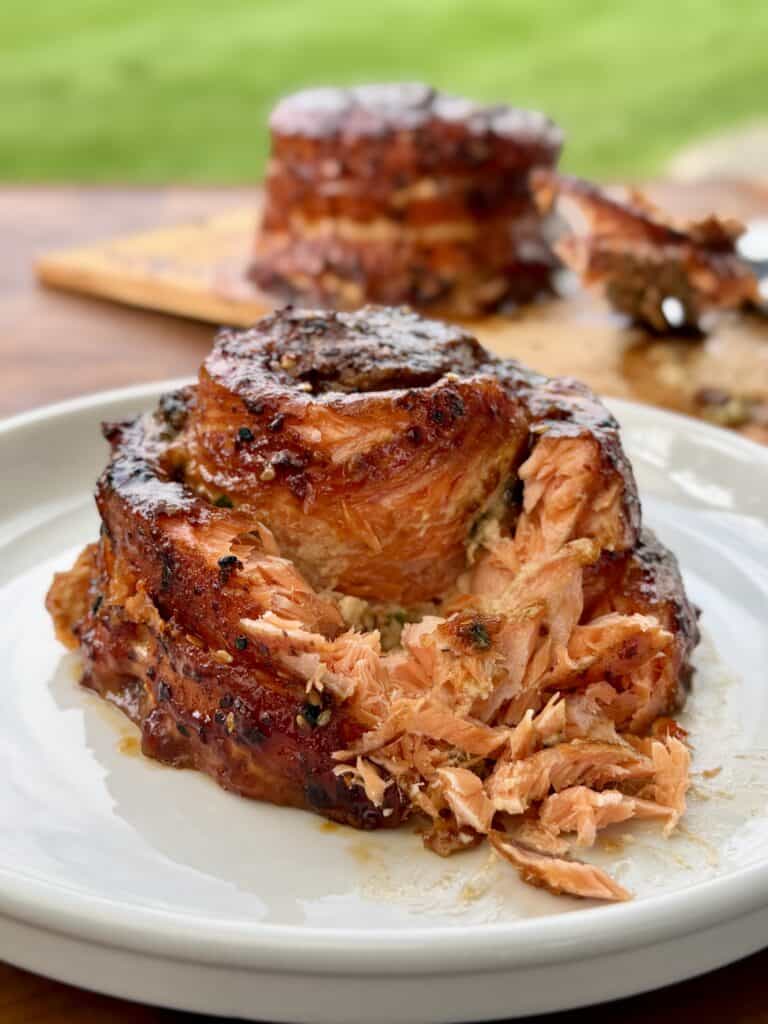 Chili Sesame Salmon Pinwheels.