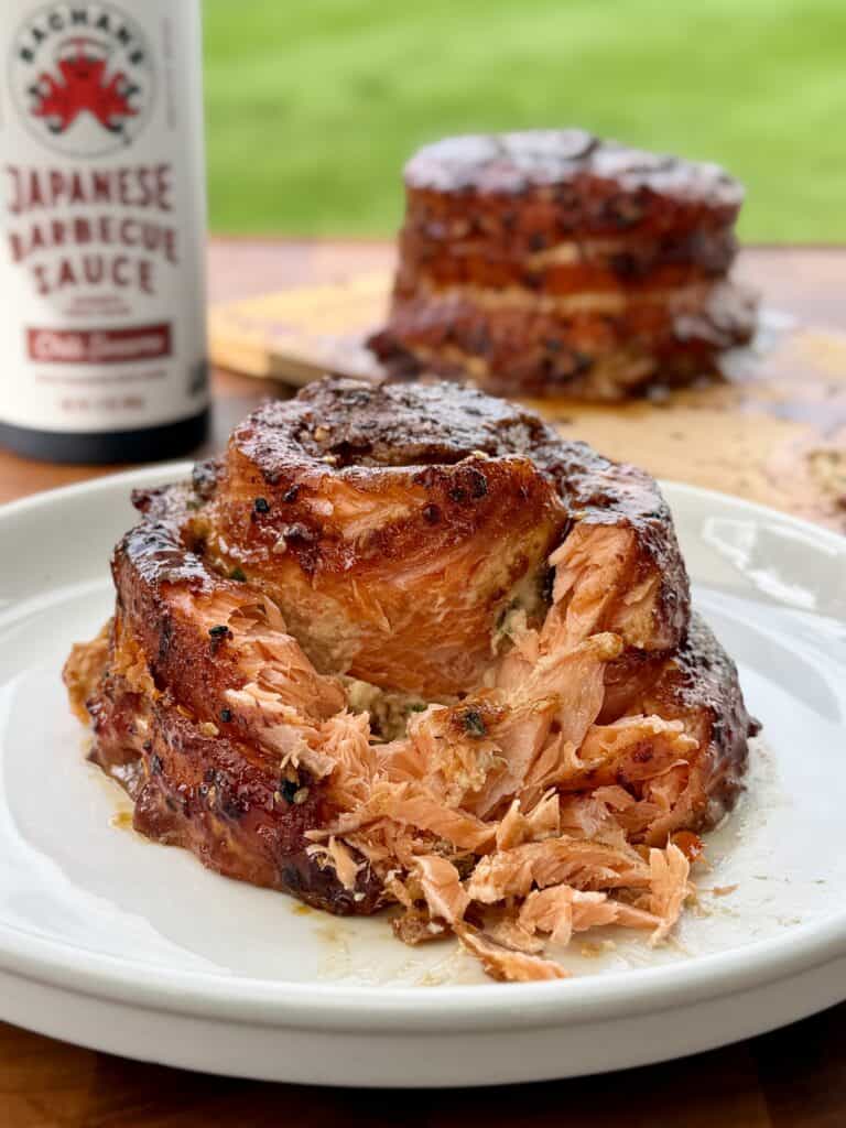 Chili Sesame Salmon Pinwheels.