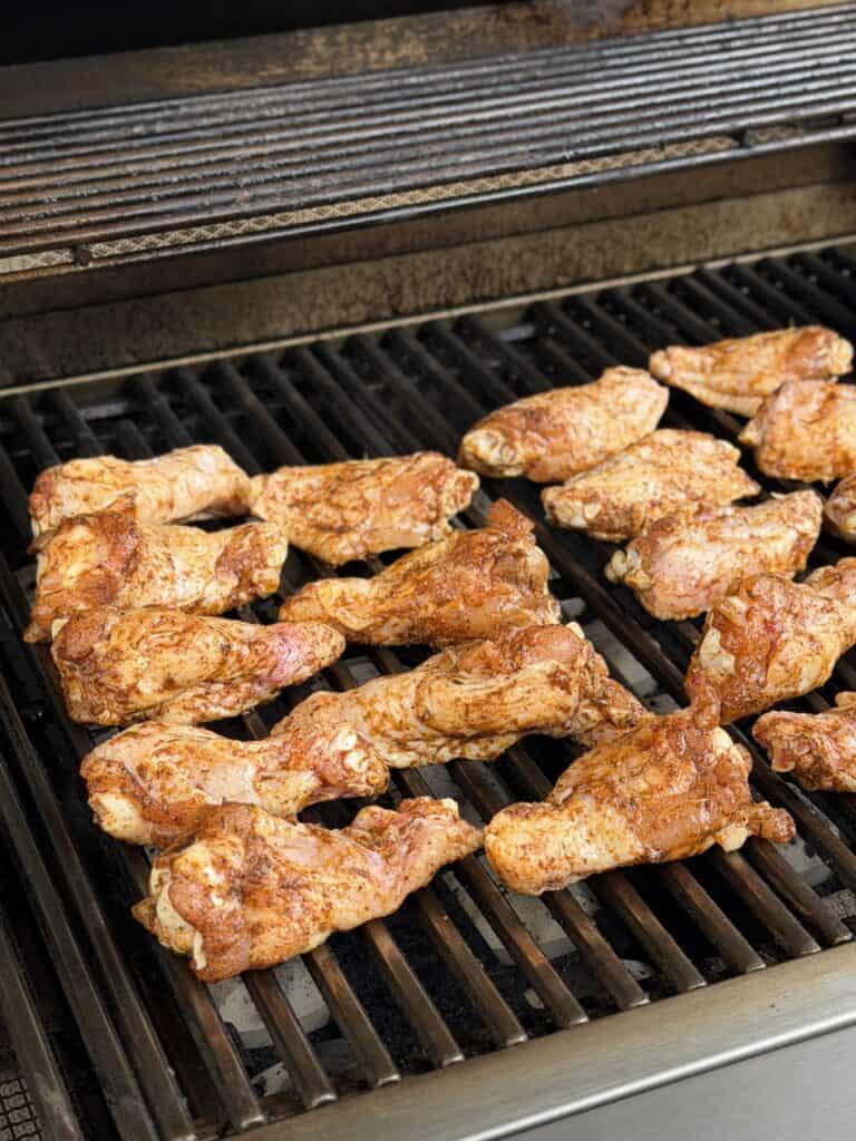 Chicken Wings on Grill.