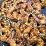 Grilled Garlic Butter Blackened Shrimp.