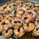 Grilled Garlic Butter Blackened Shrimp.