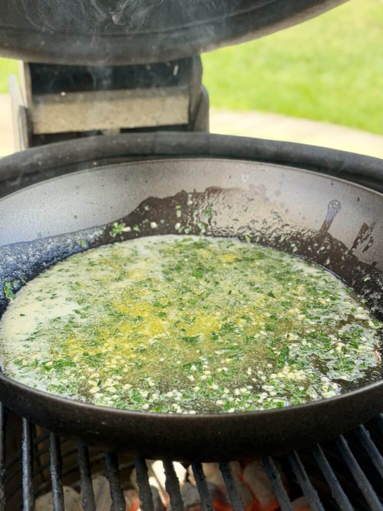 Garlic Butter in pan.