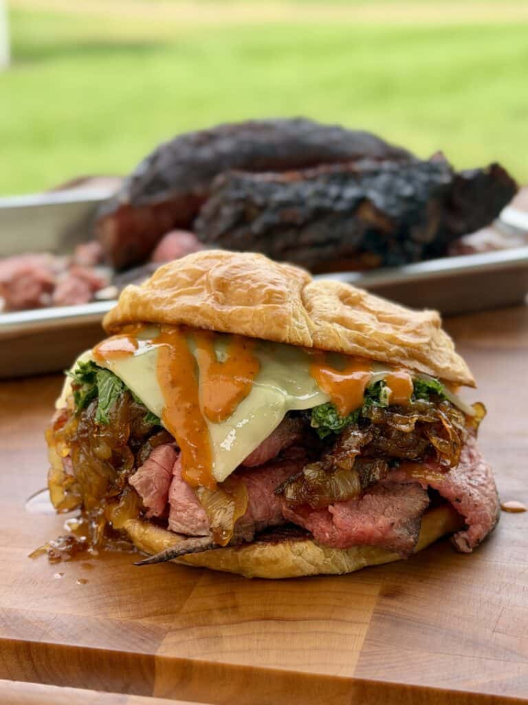 Steak Croissant Sandwich.