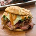 Steak Croissant Sandwich.