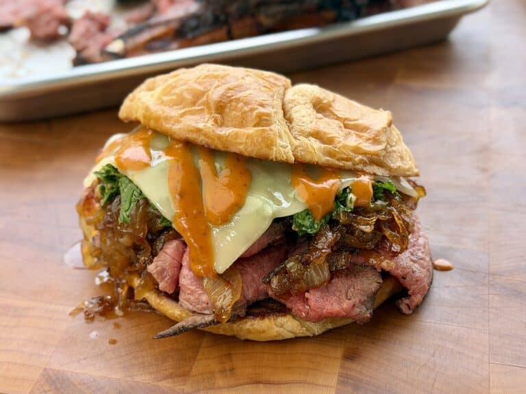 Steak Croissant Sandwich.