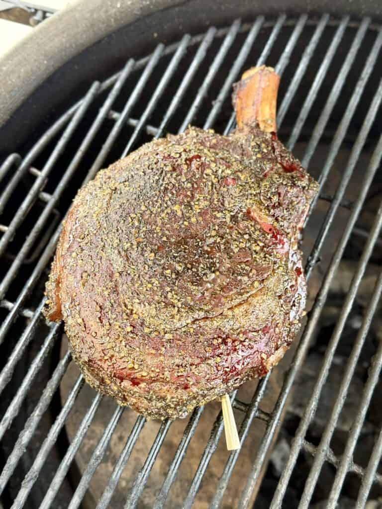 Ribeye Steak on Smoker.