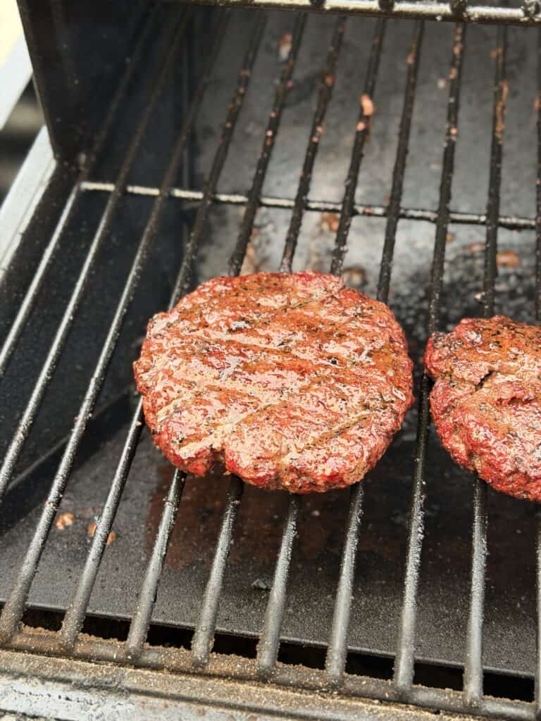 Burgers on smoker.
