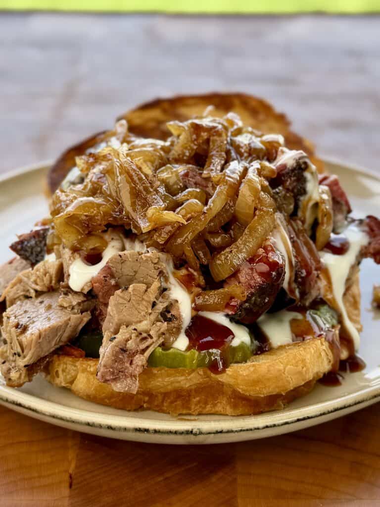 Brisket Croissant Sandwich.