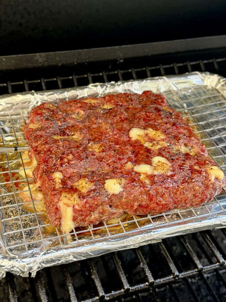 Burger for Smoked Cheeseburger Sliders
on smoker.