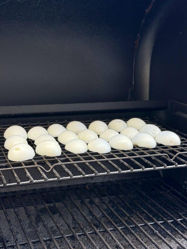 Eggs on smoker.