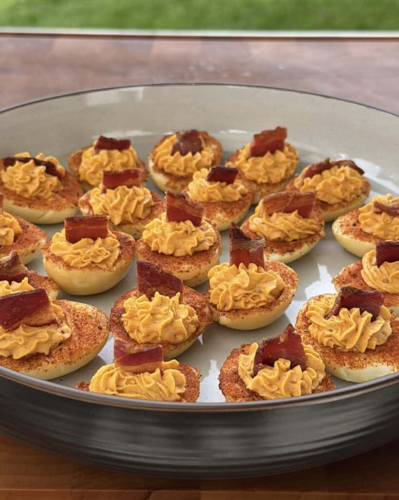BBQ Deviled Eggs.