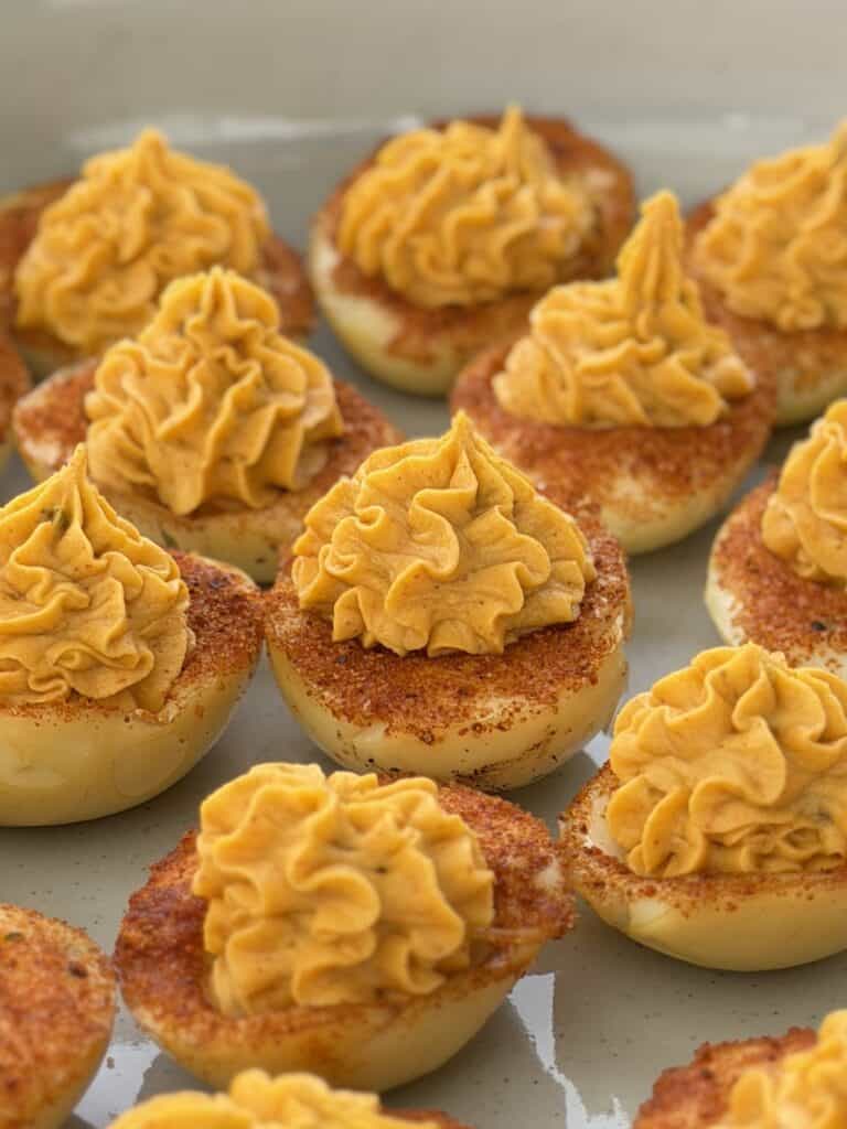 BBQ Deviled Eggs.