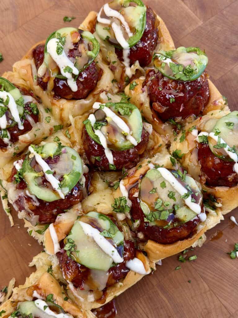 BBQ Meatball Sliders.