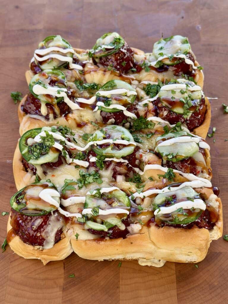 BBQ Meatball Sliders.