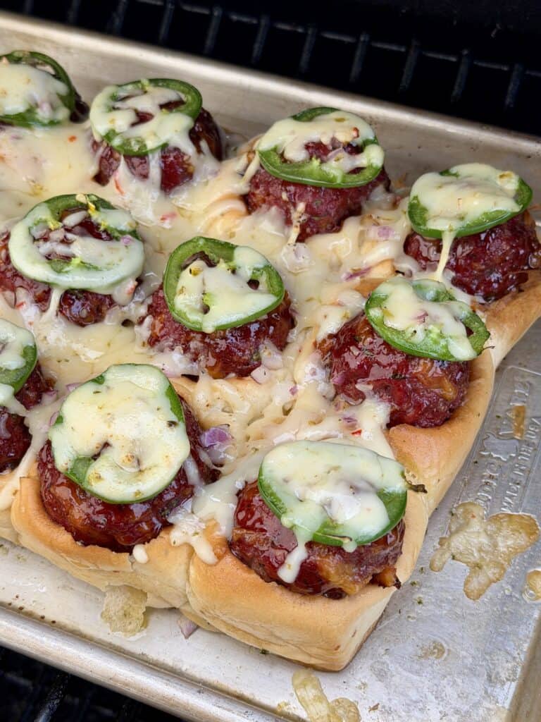 BBQ Meatball Sliders.