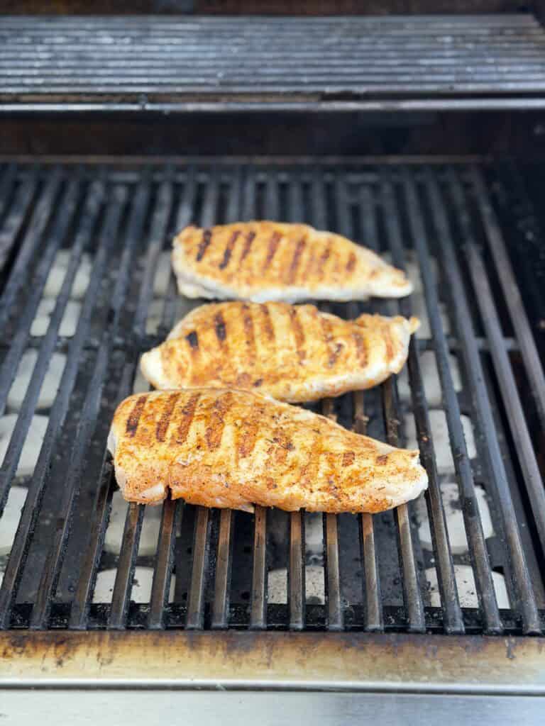 Chicken on Grill.