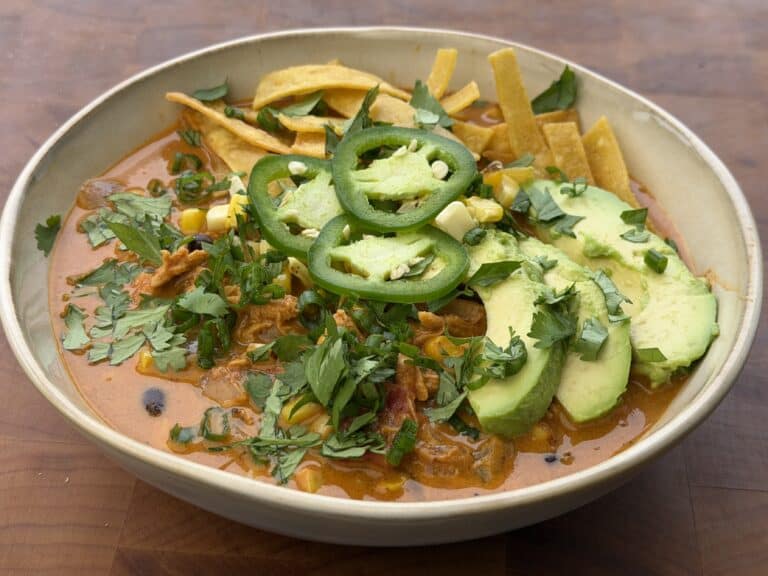 Grilled Chicken Enchilada Soup.