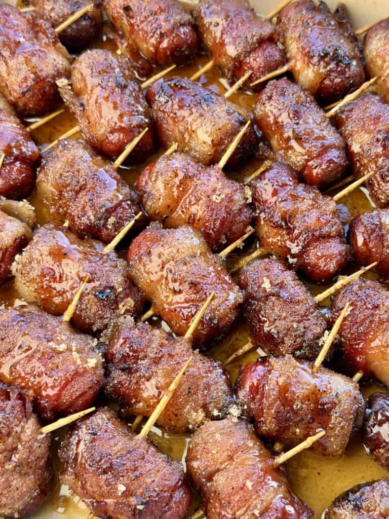 Hot Honey Bacon Little Smokies.