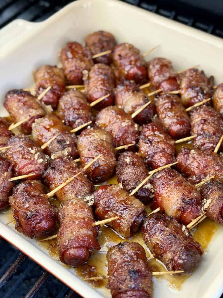 Hot Honey Bacon Little Smokies.