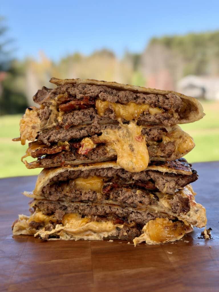 Pimento Cheeseburger Quesadillas.