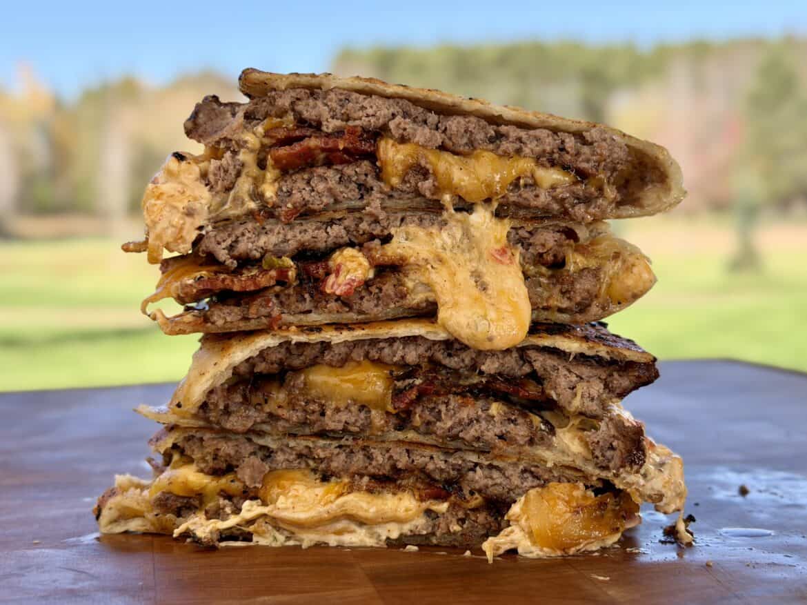 Pimento Cheeseburger Quesadillas Pimento Cheeseburger Quesadillas.