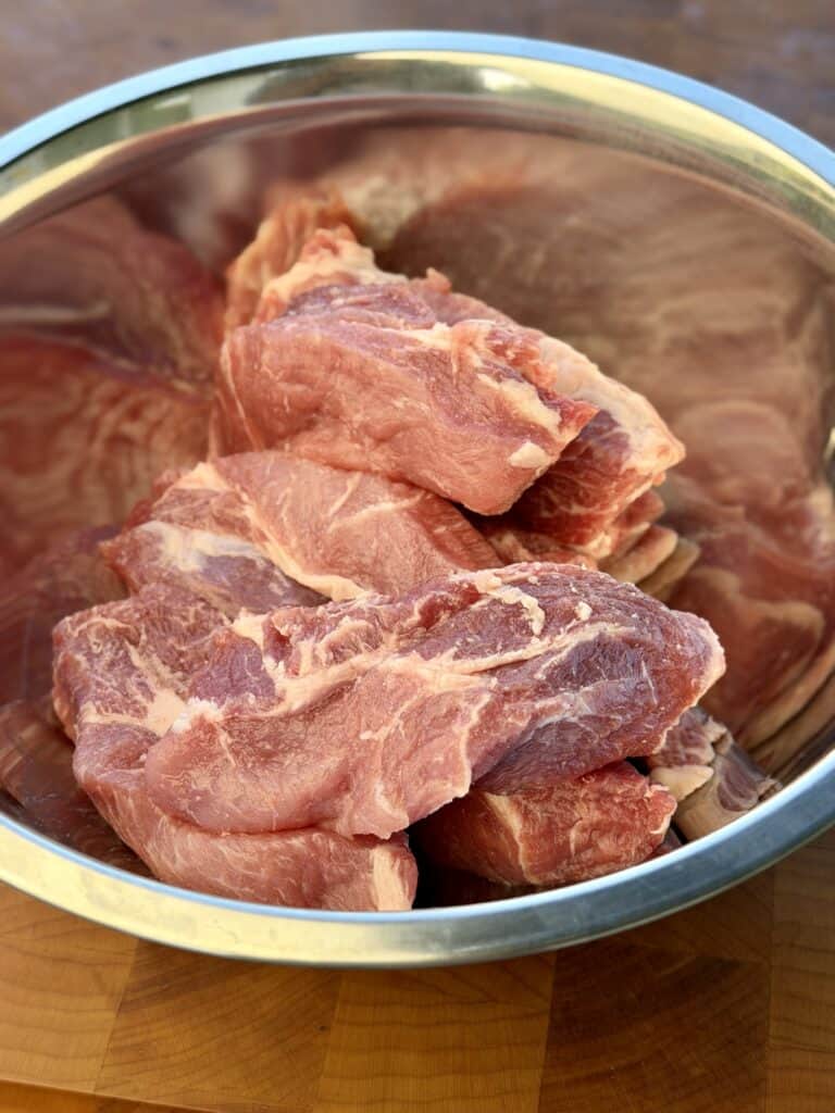 Ribs in bowl.