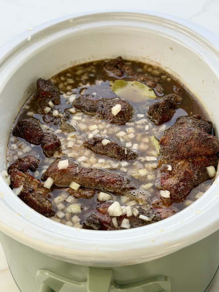 Smoked Carnitas Recipe in crockpot.