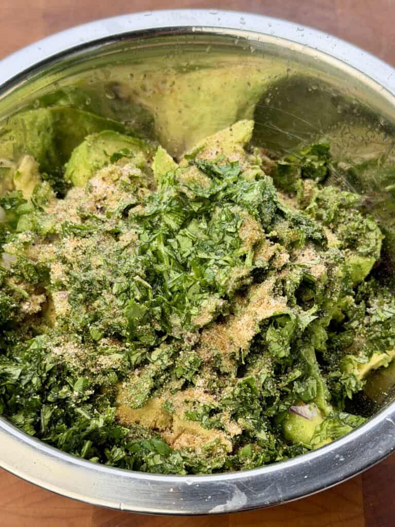 ingredients in bowl.